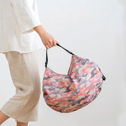 Foldable Eco-friendly Waterproof Storage Bag Portable Handbag for Travel Shopping Bag Travel Essentials Extra Large Capacity