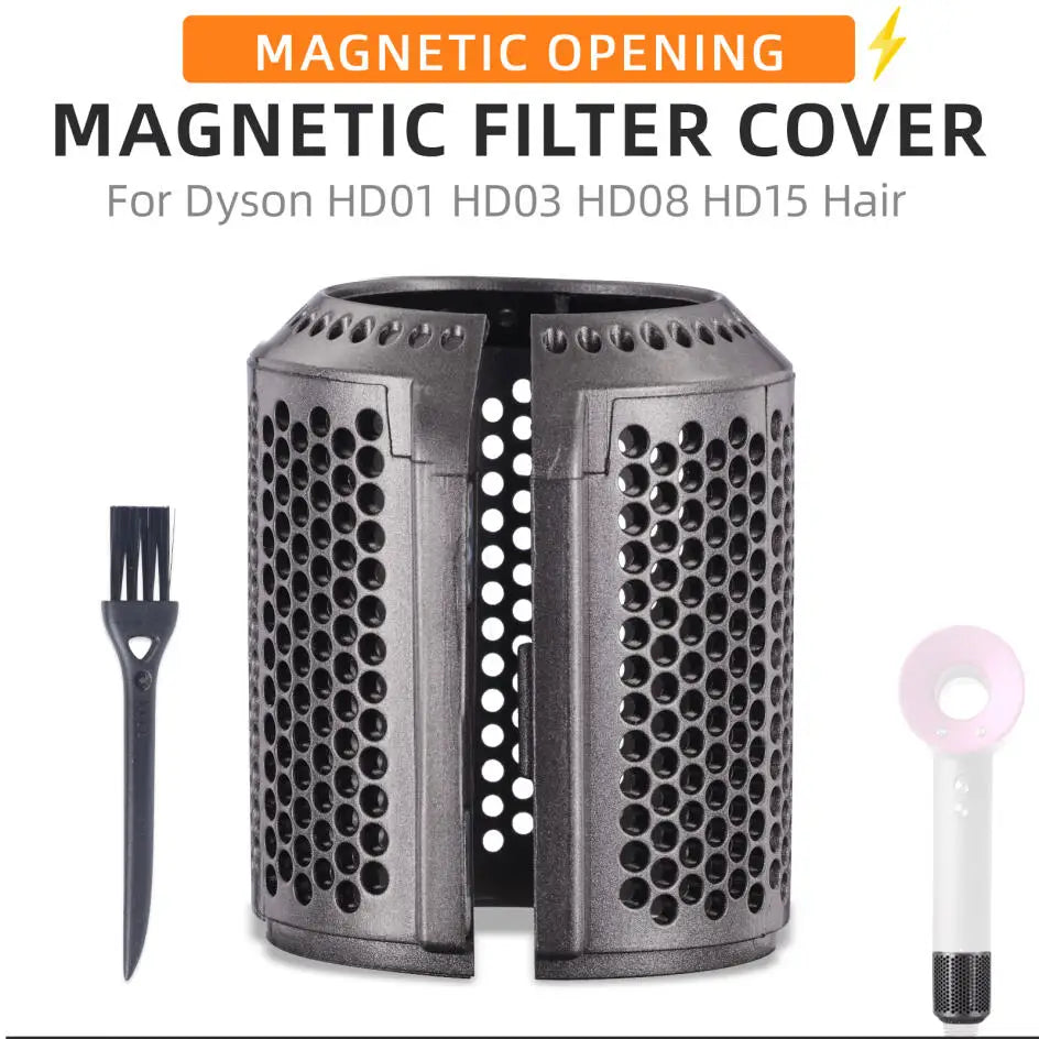 Magnetic Filter Cover for Dyson Hair Dryer HD01 HD03 HD08 HD15 Replacement Outer Dust Cover Suction Opening Buckle Accessories