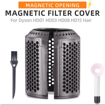 Magnetic Filter Cover for Dyson Hair Dryer HD01 HD03 HD08 HD15 Replacement Outer Dust Cover Suction Opening Buckle Accessories