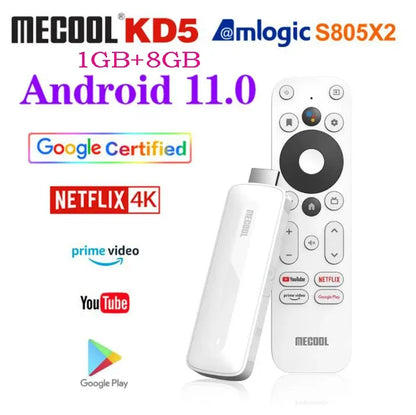 [Genuine]MECOOL ATV KD2 Best Global Version Amlogic S905Y4 TV Stick 4G 32G 4K Dual WIFI Google Certified TV Box BT5.0 PK KD3 KD5