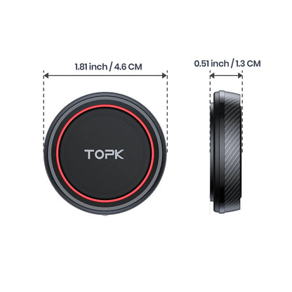 TOPK MagneticCarPhoneHolder Mount - Enhanced Version Strong Magnet 360° RotationHigh/LowTempResistant with Improved Adhesion