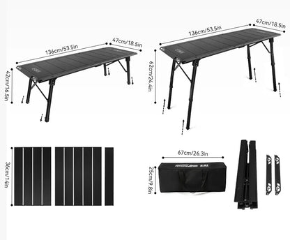 WESTTUNE Outdoor IGT Table IGT 5 Unit Aluminum Alloy Camping Table Portable Folding Desk for Picnic RV Trip Patio Backyard BBQ