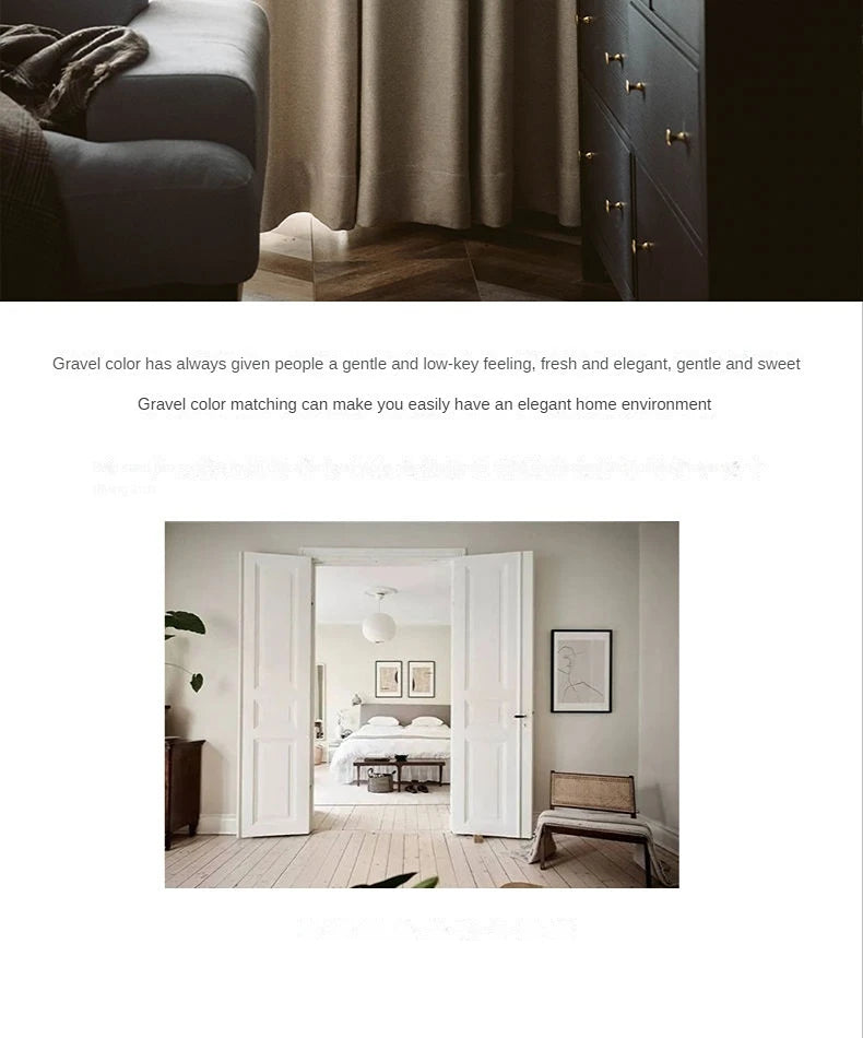 Japanese Simple Thickened Living Room Blackout Curtain Light Luxury High End Fresh Bedroom Curtains 2025 New Velvet Linen Drapes