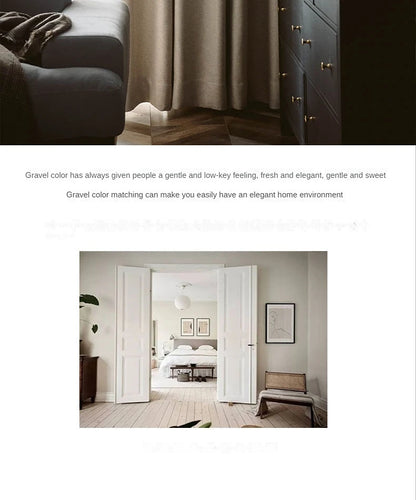 Japanese Simple Thickened Living Room Blackout Curtain Light Luxury High End Fresh Bedroom Curtains 2025 New Velvet Linen Drapes