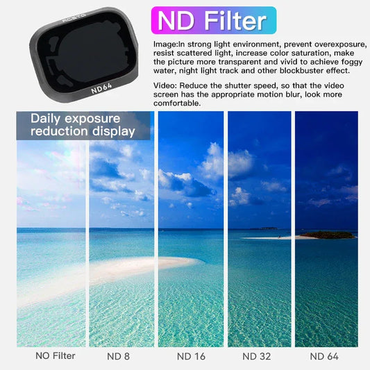 RCSTQ For DJI Mini 3 Pro Filter Drone Camera Lens Filter Set UV CPL ND8 ND16 ND32 ND64 ND/PL For DJI Mini 3Pro Drone Accessories