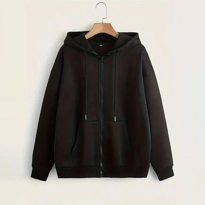 New Women's Fleece Plus Velvet Hoodie Ideal Outdoor Sports Jacket for Running Football Basketball Jogging Fitness