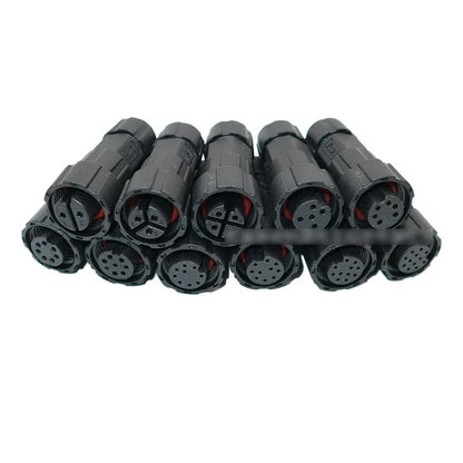M12 Welded Connector Outdoor 2 3 4 5 6 7 8 Pin IP68 Waterproof Assembled Connector Joint Aviation Docking Male Female Plug