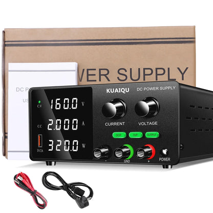 KUAIQU High Precision 30V10A Adjustable DC Stabilized Power Supply, Laboratory Specific Digital Display Power Supply, Aging Test