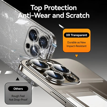 Joyroom Transparent Phone Case For iPhone 16 Pro Max Anti-Drop Phone Cover For iPhone 15 Pro Max Shockproof With Len Protection