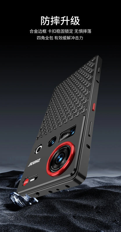 1:1 Copy for MacPro heat dissipation Metal bumper for ZTE Nubia Z70 Ultra Z70U cover Case Full Aluminium Alloy silky capas Funda