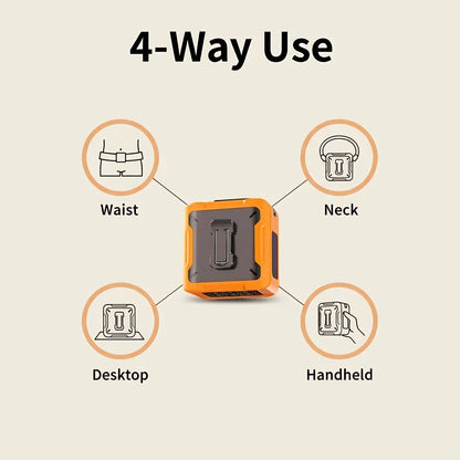 Outdoor waist hanging fan clip waist design liberates hands, multi-functional design with one device for multiple uses, realizin