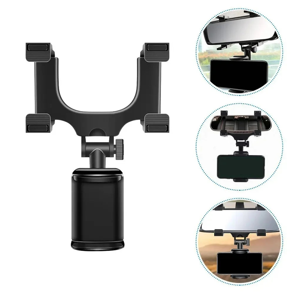 360  Foldable Navigation GPS Bracket Car Phone Holder Rearview Mirror Mount Adjustable Cell Phone Support Stable For Smartphone