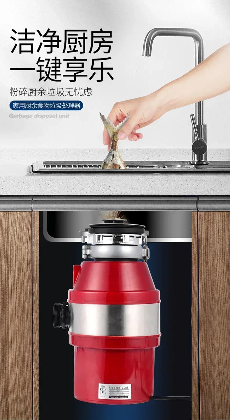 220V Food Waste Disposer Kitchen Sink Household Garbage Processor for Food Scraps EB