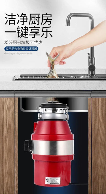 220V Food Waste Disposer Kitchen Sink Household Garbage Processor for Food Scraps EB