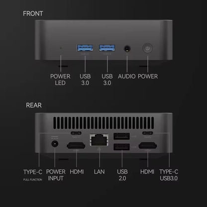 2026 Powerful Mini PC Intel Core I9-8950HK I3-6100 16GB DDR4 1TB SSD Windows 11 WiFi 6 BT5.2 Gaming Office Portable Desktop PC