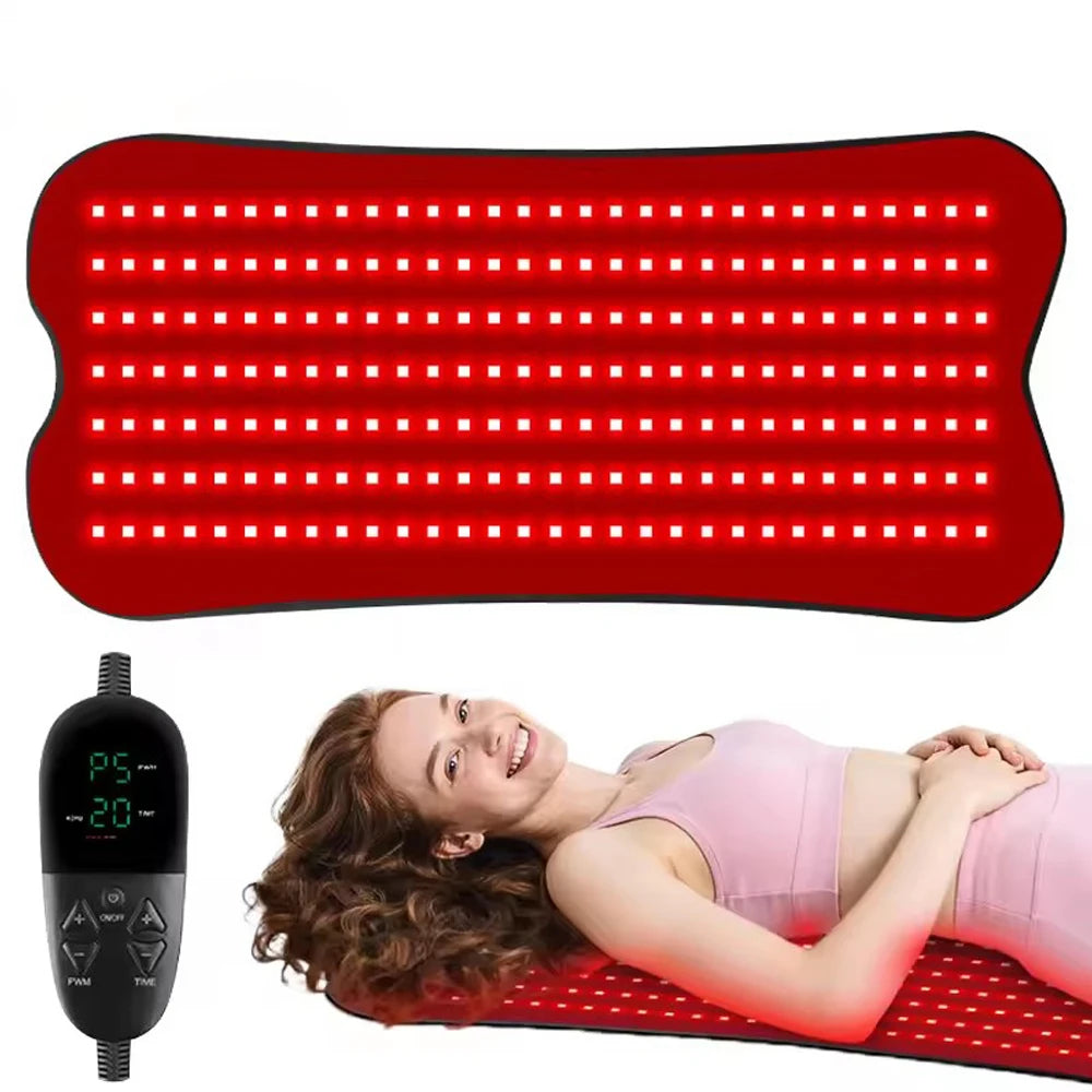 210pcs LED Bead Red Light Belt Red Infrared Light Therapy Pad LED Beauty Devices for Face and Body Back Knee Hands Feet Relief