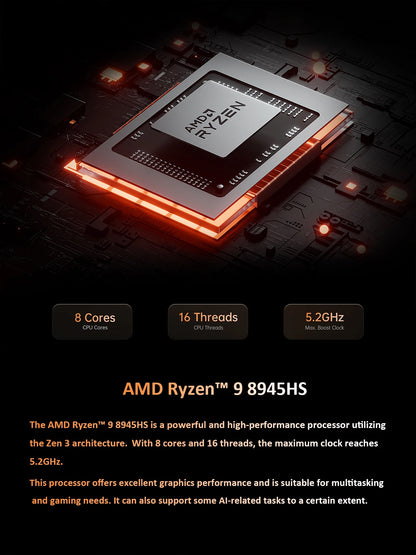MINISFORUM OCuLink Gaming Mini PC UM890 UM880 Pro AMD Ryzen 9 8945HS R7 8845HS 2*USB4 2*DDR5 2*PCIE4 Windows 11 Computer WiFi6E