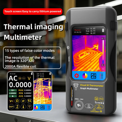 BSIDE SH7 320*320 Thermal Imager Camera 20000 Counts Touchscreen Digital Multimeter 2 in 1 IR Camera for Macro lens Repair PCB