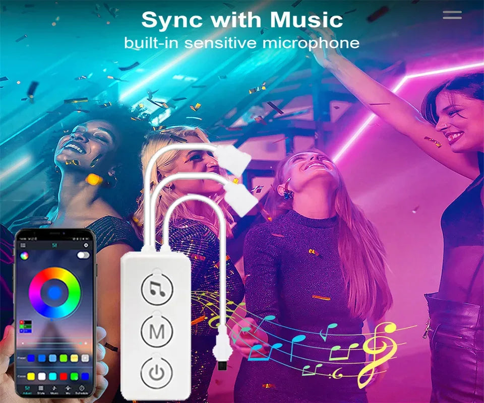RGB Led Lights Strip Wifi Bluetooth Adhesive Led Tape Rgb 5050 Led Strips For Bedroom Party Lights Wall Room Decoration
