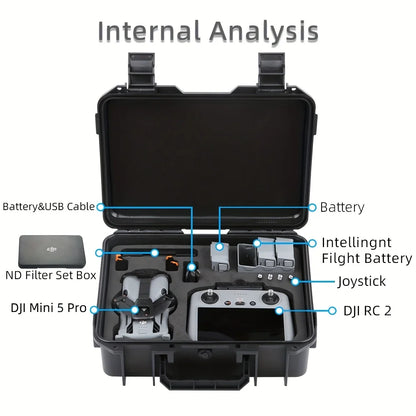 Suitable for DJI 5 Pro Storage Case, 5 Pro Explosion-Proof Case, Portable Hard-Shell Large Capacity Case