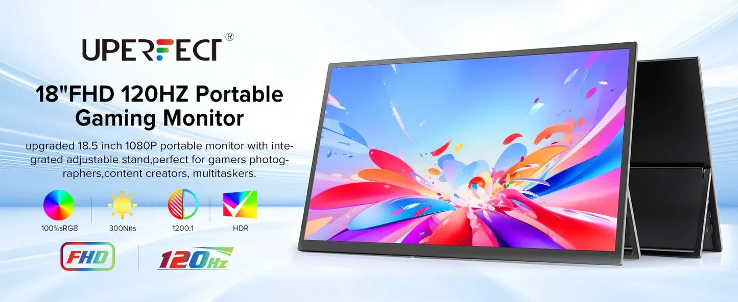 UPERFECT USteam E6 Pro 18.5" Portable Monitor Touch Screen 120Hz Smart Gaming Display For Laptop Phone Xbox PS4 PS5 Switch Mac