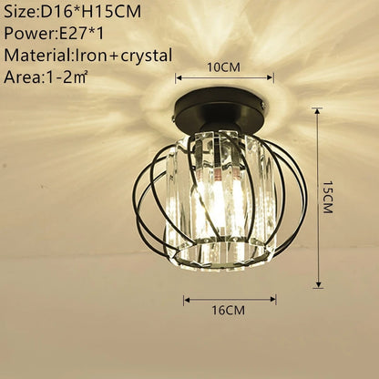 Nordic Modern K9 Crystal Ceiling Lights Indoor Ceiling Lamp Hallway Stairs  Bedroom Lustre Dining Room Fixtures Home Decor