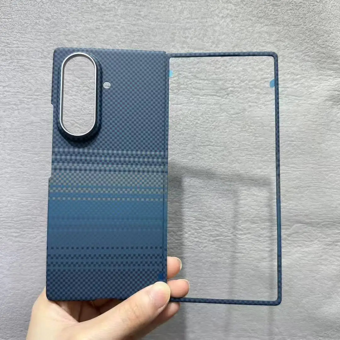 Genuine Aramid Carbon Fiber Magsafe Case for Samsung Galaxy Z Fold 6 Fold 7 Matte Bulletproof Thin Hard Magnetic Wireless Cover