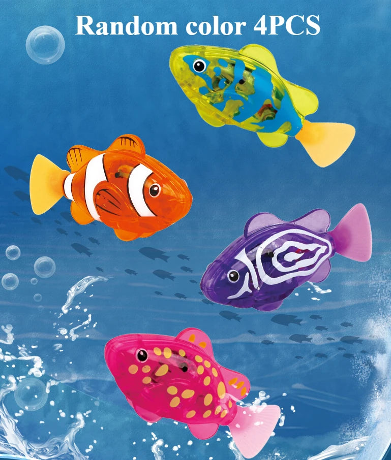 Electronic Pet Sensing Light Shower Interactive Swimming Water Fish Children's Toy Holiday Gift