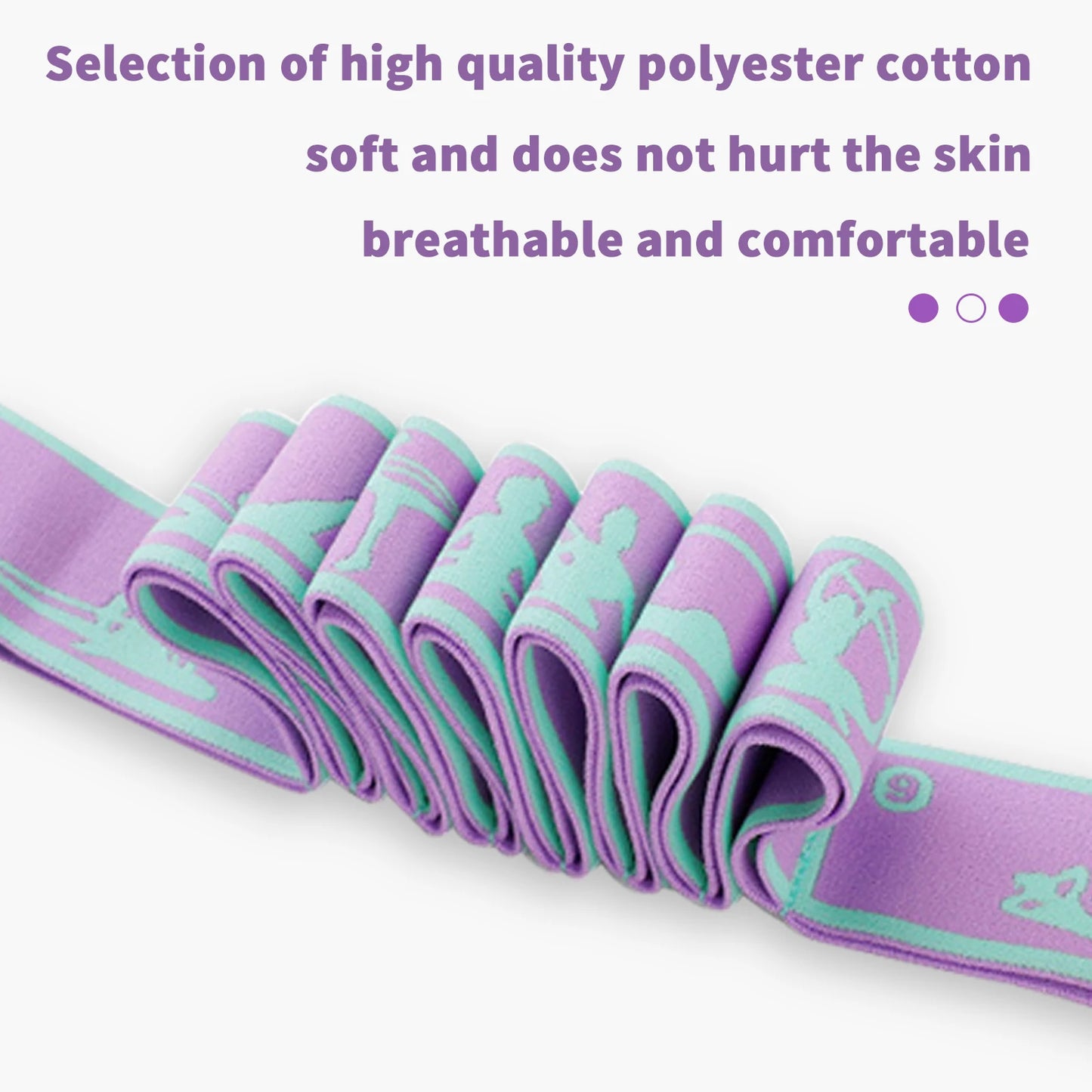 Yoga Pull Strap Belt Latin Dance Stretching Pilates Fitness Sport Elastic Resistance Bands with Yoga Exercis Pattern