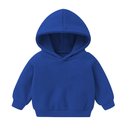 1pcs Boys Girls Thick Velvet Cartoon Tees Kids Solid Casual Fashion Warm Autumn Winter Sweatshirt Hoodie Baby Cloths Infant Tops
