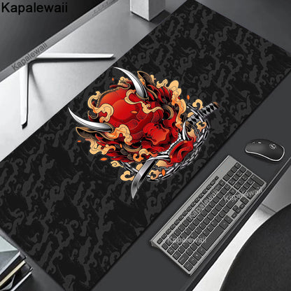 Oni Mouse Pad Gaming Mousemat Large Desk Mat Pc Gamer Accessoires Mousepad Speed Keyboard Pads XXL 900x400 Keyboard Mousepad