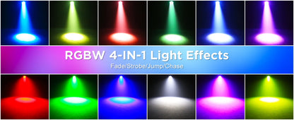 U'King 2Pcs 220W Beam Wash Zoom Moving Head Lights With Light Strip19X15W RGBW LED Stage Light DMX512 DJ Light For KTV Bar Party