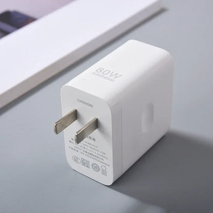 Oneplus 80W Supervooc Charger EU/US Fast Charge Adapter Usb Type C Cable for One Plus 1+ 12R 10 9 8 7 7T Pro Ace 2 Nord 2T Ace 3