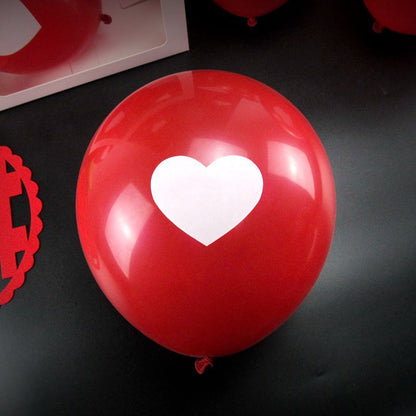 6Pcs Red/White Anniversary Heart Love Spiral Swirl Hanging Garland Balloon Straws for Valentine's Day Wedding Party Decorations