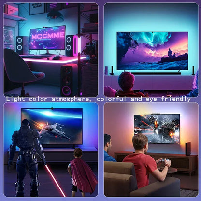 New PC/TV SYNC Backlight RGBIC LED Strip Lights with Color Capture Bluetooth Music SYNC USB Light Strip for Movie Game Atmospher