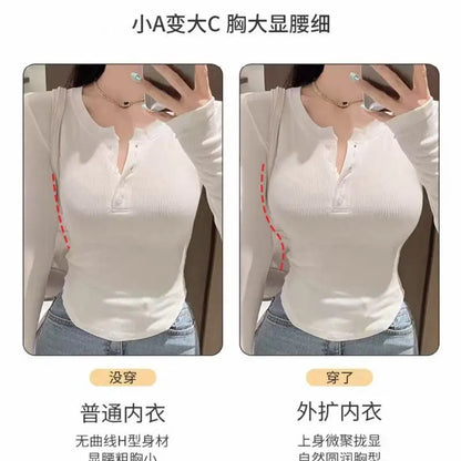 10CM Extra Thick Cooling Seamless Strapless Bra  Push Up Tube Top for Small Chest, Anti-Slip Lift, Anti-Sagging Invisible Bra