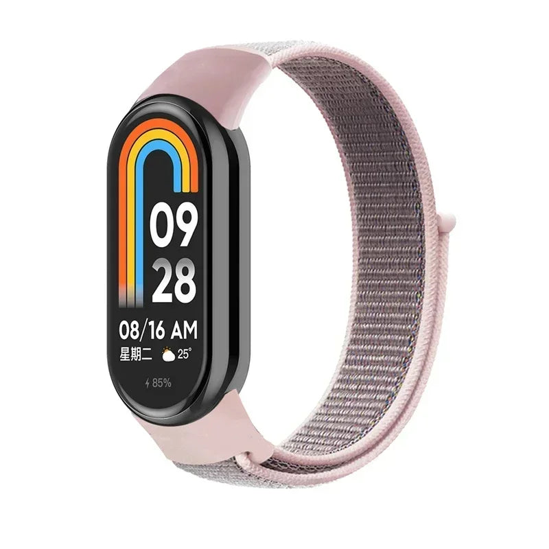 Nylon loop watchband For Xiaomi mi Band 8 Sport miband8 NFC Correa Breathable Replacement Bracelet smart band 8 Strap smartwatch