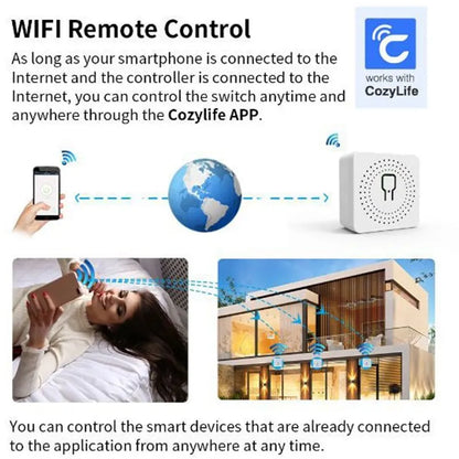 Tuya Smart Home Automation Switch 2-way Breaker Work With Smart Gateway Smart Life App Control support With Google Home Alexa