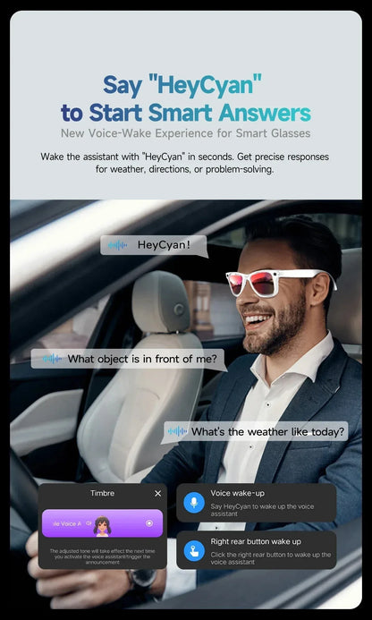 Xiaomi 8K Camera AI Glasses Smart Translation Color-Changing Waterproof Glasses Video Recording Photo Call Smart Sunglasses