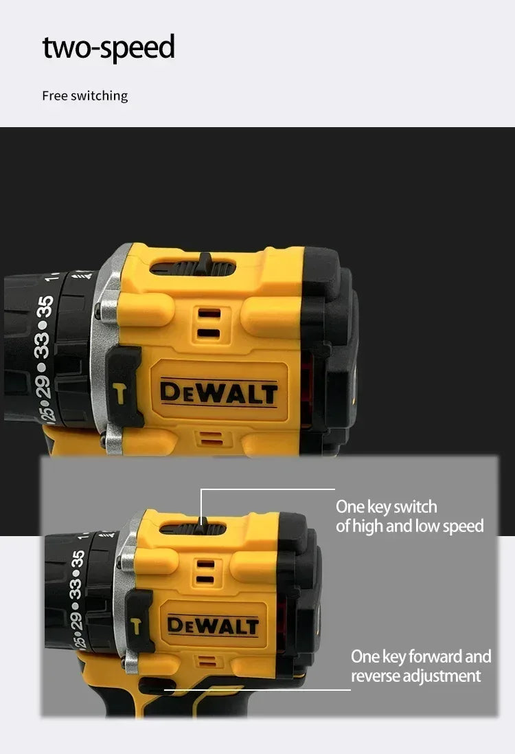 DeWalt DCD805 20V Screwdriver Clave Without Brushes, Compact Drill Tools Driver Battery Impact Wrench, Power Tool Cordless drill