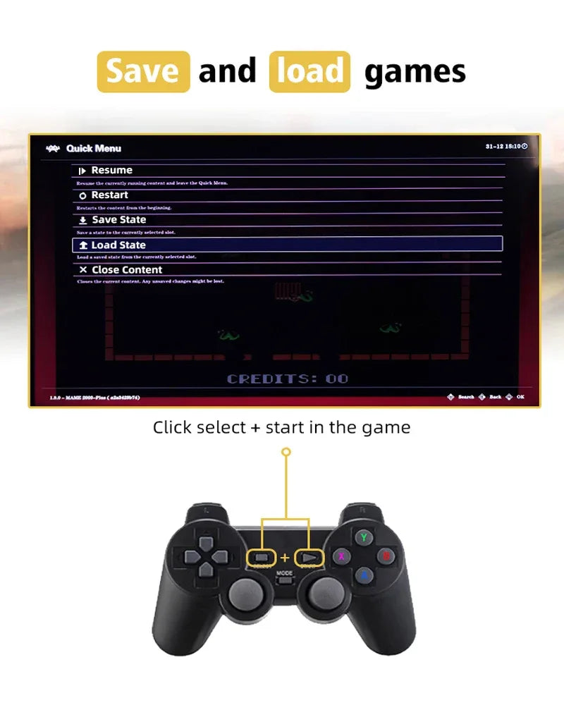 New 4K HD X2 Plus Game Stick Retro Game Console 40000 Games Wireless TV Video Handheld Gaming Player Emulator Game Toy Kid Gift