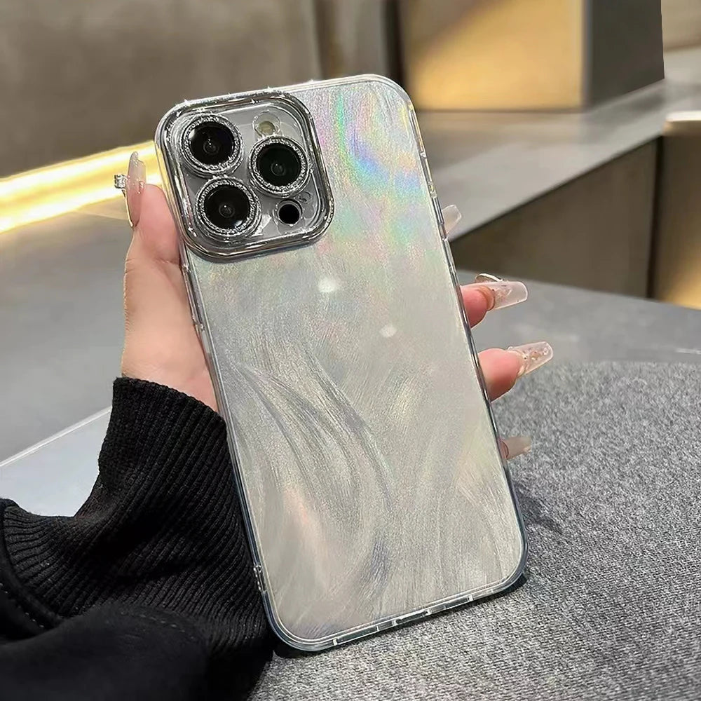Exquisite Silicone Case for iPhone 16 Pro Case iPhone 17 13 15 14 12 11 Pro Max Plus All-inclusive Girl Fashion Phone Case Cover