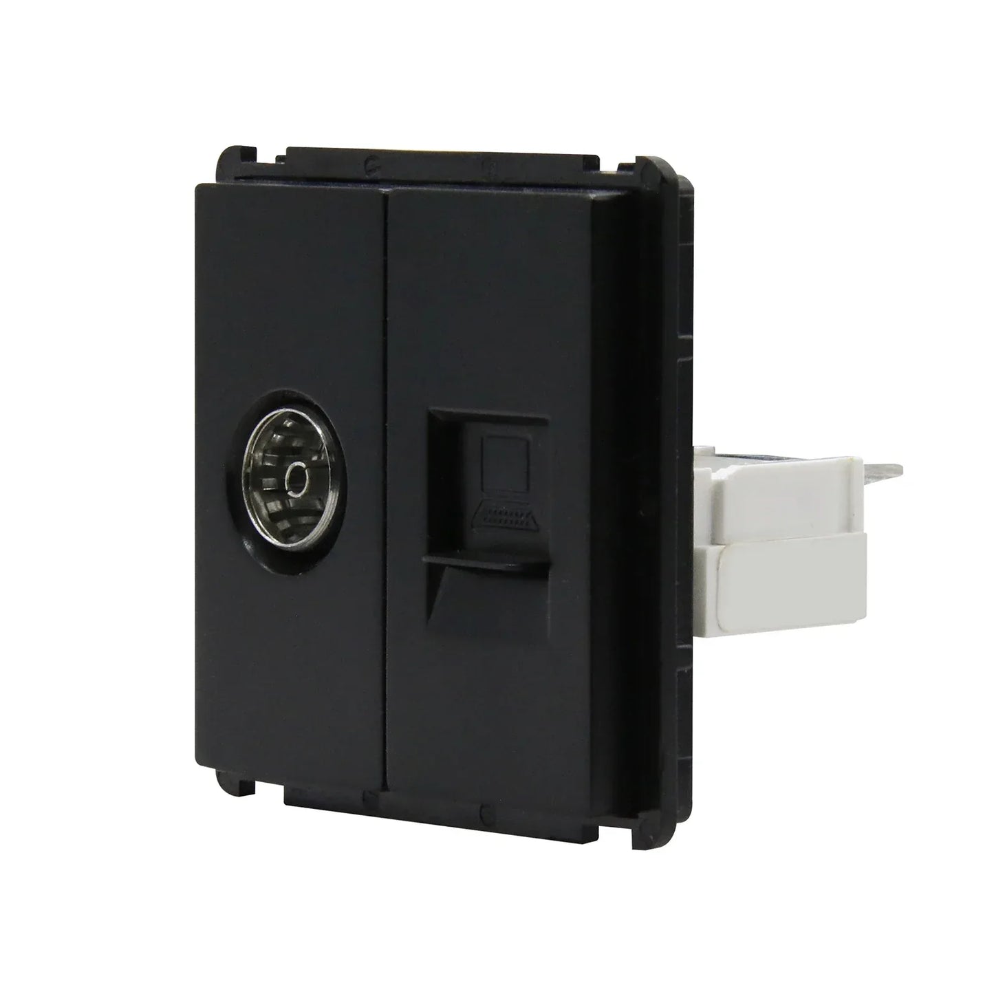 BSEED Single TV CAT5 Internet Socket Double EU Power Socket Triple Germany  With RJ45 Television Wall Sockets Glass Frame