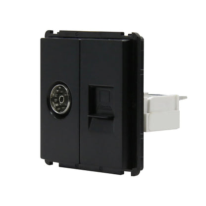 BSEED Single TV CAT5 Internet Socket Double EU Power Socket Triple Germany  With RJ45 Television Wall Sockets Glass Frame