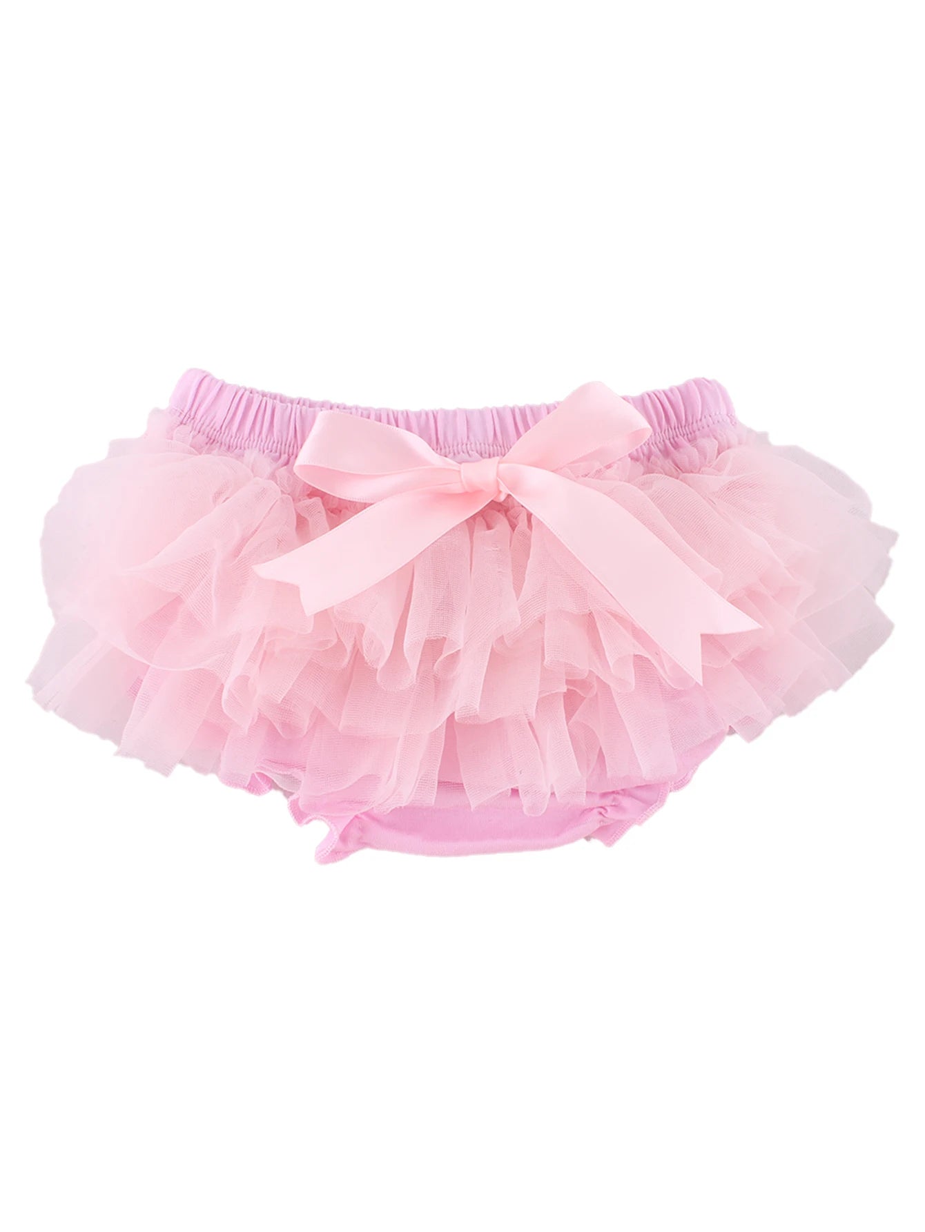 Boutique Baby Girls Tutu Bloomers Diaper Cover Newborn Soft Fluffy Solid Color Tulle Bloomer Skirts and Flower Headband Set