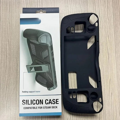 Console Protector Case For Steam Deck Host Anti-Slip Soft Shell Protective Case With Holder Stand For Steam Deck Game Console