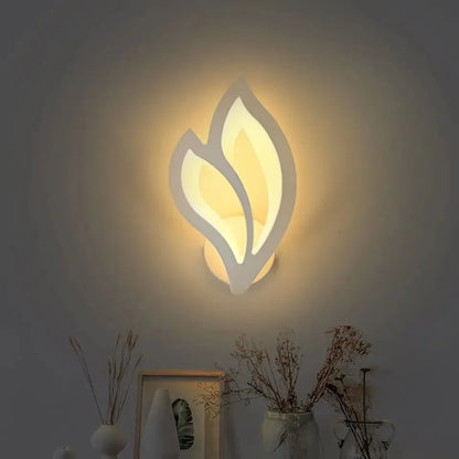 Modern LED Wall Lamp Bedroom Bedside Leaf Wall Lamp Sconces Living Room Home Indoor Lighting Fixture Minimalist Led Night Light