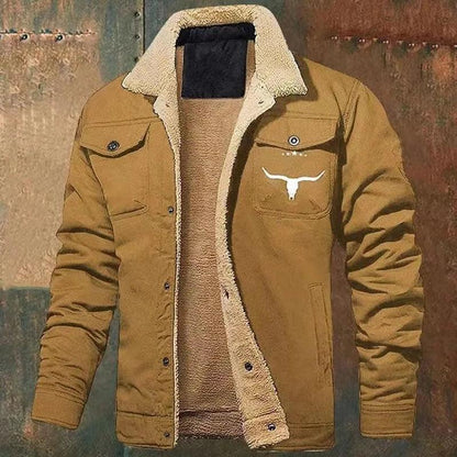 Autumn Winter Nw Men's Fleece Jacket Plush Thick Cotton Outerwear Letter Pattern Print Casual Clothing Men Windbreaker Coat