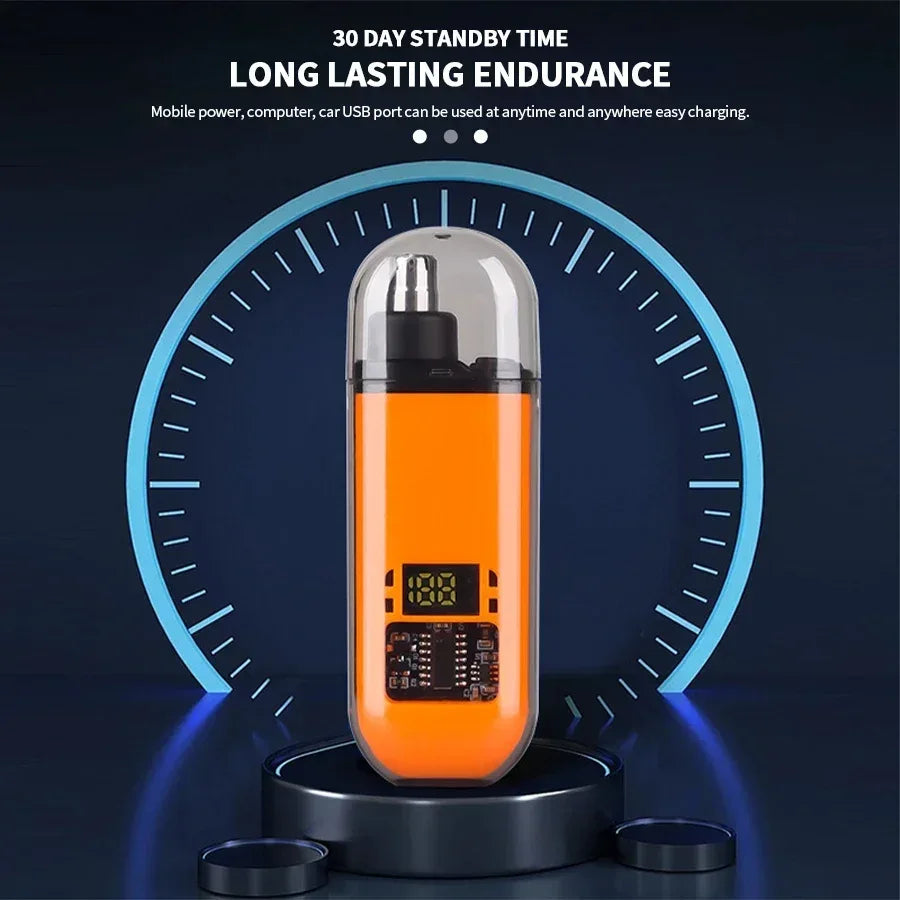 Portable Nose Hair Trimmer Mini Trimmer for Nose Mini Nose and Ear Hair Trimmer Nose Trimmer Rechargeable Trimmer 2-in-1Unisex