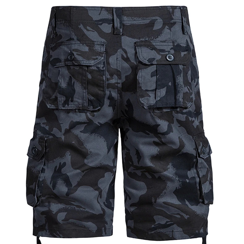 Mens Camo Shorts Men Camouflage Overalls Loose Casual Outdoor Sports Half Pants Side Pocket Cotton Comfortable Shorts